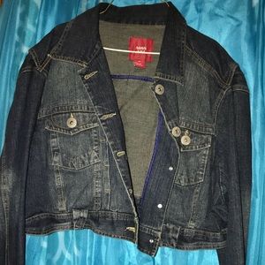 Half blue jean jacket